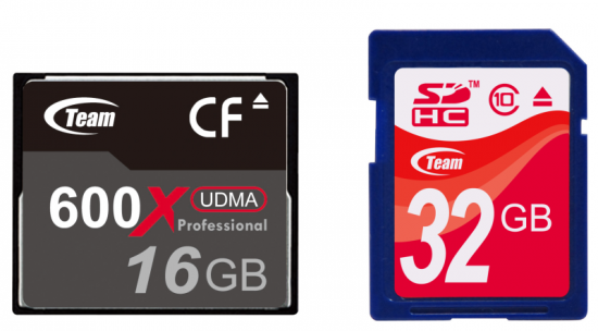 Team launches CF 600X and SDHC Class10 super-speed memory cards
