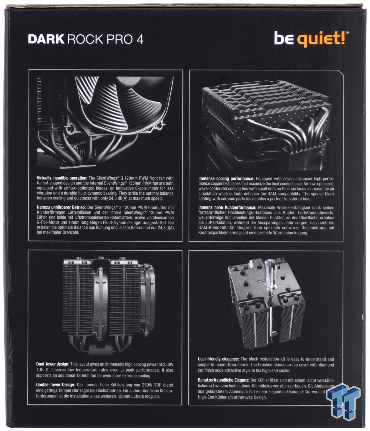 Be Quiet Dark Rock Pro 4 Cpu Cooler Review Tweaktown