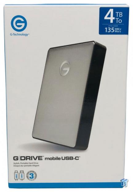 Silver G-Technology G-Tech G-DRIVE 4TB External USB Type C Hard Drive