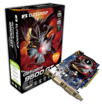 ECS GeForce 9500 GT Graphics Card