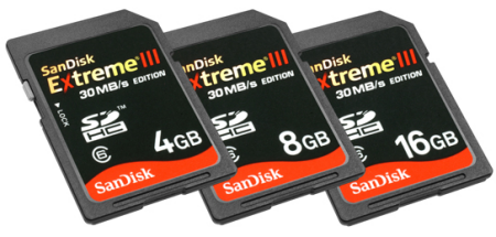 SanDisk new Extreme III 30MB/s Edition SDHC Line
