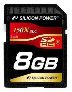 SILICON POWER introduces 8GB 150x SDHC Class 6 memory card for professionals