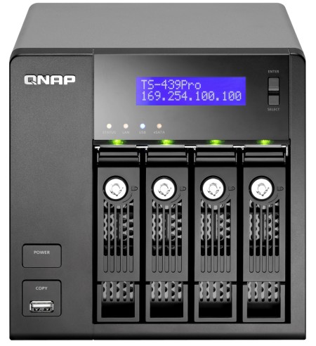 QNAP Announces the World's First 4-Bay Intel Atom-based NAS - TS-439 Pro Turbo NAS