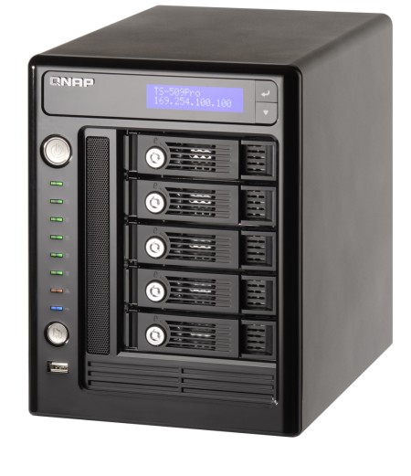 QNAP TS-509 Pro Turbo NAS now supports iSCSI and AES 256-bit Encryption