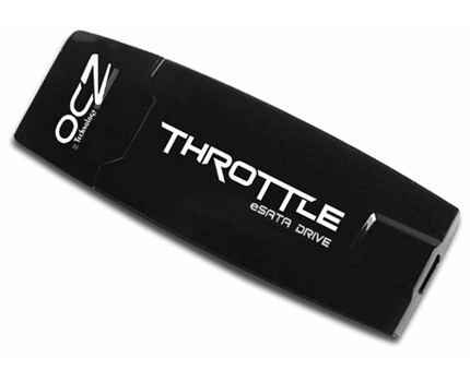 OCZ Technology Introduces the Throttle eSATA Drive, Offering Enthusiasts Blazing Performance over Traditional USB Flash Storage
