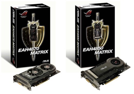ASUS Adds ROG EAH4870 MATRIX and EAH4850 MATRIX to its Lineup of the World's Most Intelligent Graphics Cards