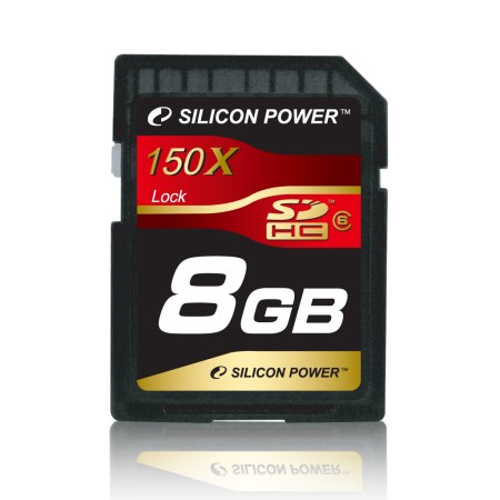 Silicon PowerTM introduces 8GB 150x SDHC Class 6 memory card for professionals