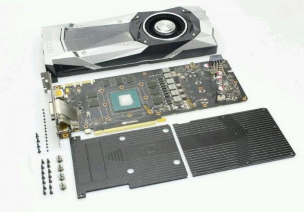 NVIDIAs new GeForce GTX 1080 pictured, naked, with its 
